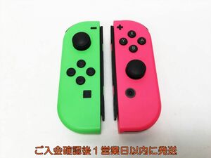 【1円】任天堂 純正 Nintendo Switch Joy-con ネオングリーン/ネオンピンク 動作確認済 スイッチ ジョイコン K05-583yk/F3