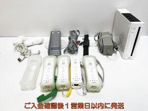 [1 jpy ] nintendo Nintendo Wii body peripherals set set sale not yet inspection goods Junk remote control steering wheel etc. F08-096yk/G4