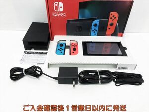 【1円】任天堂 新モデル Nintendo Switch 本体 セット ネオンブルー/ネオンレッド 初期化/動作確認済 M02-009tm/G4