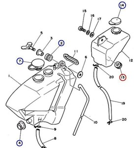 ●90480-15058 グロメツト (ラジエターリザーバ用下１個)☆1/定価純正新品RZ250 RZ350 オイルタンク グロメット キャップ