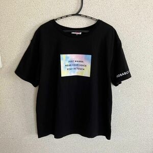 pinklatte 半袖プリントTシャツ　 ブラック　160