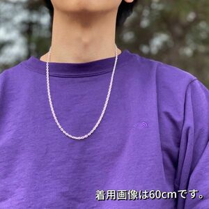 長さ60cm シルバー925 BOXチェーン ネックレス メンズ レディース 対応 アクセサリー silver925