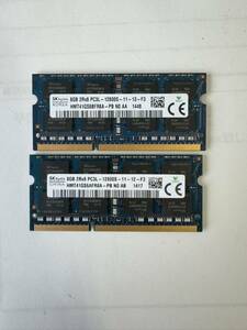 SK hynix ノートPC メモリ 8GB 2Rx8 PC3L-12800S 2枚