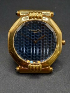 ★Christian Dior/ディオール　メンズ腕時計　クォーツ　63151　ゴールドカラー　電池交換済み　0523A