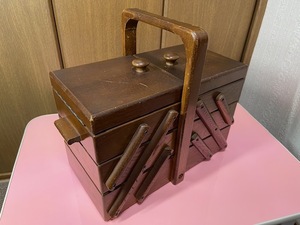 昭和レトロ　裁縫箱　ソーイングボックス