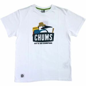チャムス Tシャツ CHUMS 半袖 トレッキングブービー プリント Tシャツ Trekking booby T-Shirt (ch01-1098) ホワイト　Lサイズ
