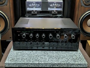 SANSUI au-999 pre-main amplifier has overhauled!36 pcs eyes! highest peak here ...! very popular! in addition, tune-up ending! even more height ..!