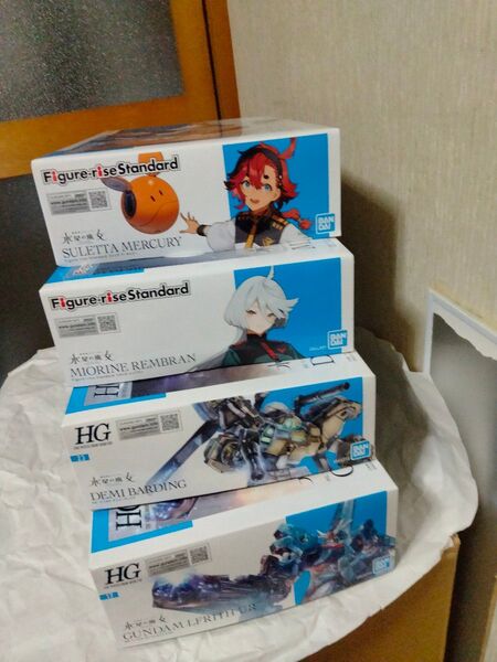 同梱のみ値下げ可未組立HGガンダムルブリスウルデミバーディングフィギュアライズスタンダードスレッタマーキュリーミオリネレンブラン