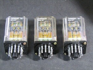 [ new old goods ]0OMRON Omron small shape power relay MK3P AC200/220V plug-in terminal basis shape 3c single 3 piece together O.06.02.L