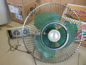  Sanyo electric fan wall hanging .EF-6DK Showa Retro feather green 