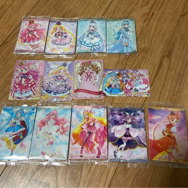 プリキュア キラキラカードグミ+ウェハース　カード13枚　わんぷり/ひろプリ