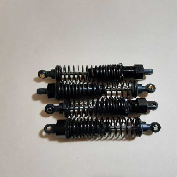 ●即決価格●送料無料●98mm 108mm●ブラック● アルミ ダンパー 4本 ラジコン タミヤ バギー TT02B DF-03 などに