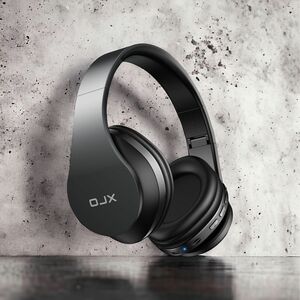 OJX ヘッドホン bluetooth ワイヤレス マイク付き ヘッドフォン 有線 無線 両用 高安定性 超低遅延 ブラック