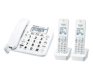 [ unused ]Panasonic cordless telephone machine ( cordless handset 2 pcs attaching ) VE-GD27DW corresponding 