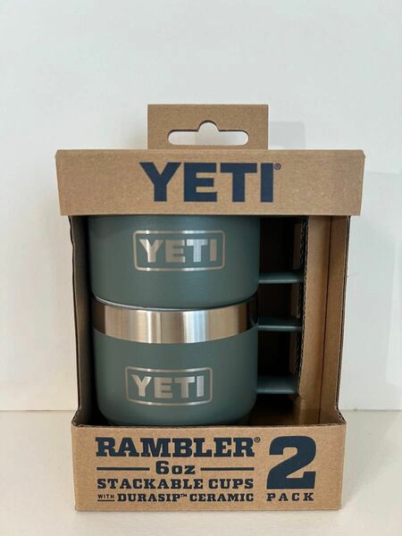 日本未発売YETI RAMBLER 6oz スタッキングマグ キャンプグリーン
