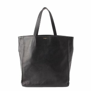 [ sun rolan ]SAINT LAURENT hippopotamus s leather reversible tote bag 318340 black [ used ][ regular goods guarantee ]206913