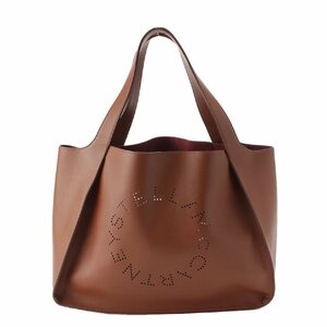 【ステラマッカートニー】Stella McCartney　ロゴ ヴィーガンレザー トートバッグ 鞄 502793 シエラブラウン 【中古】【正規品保証】209513