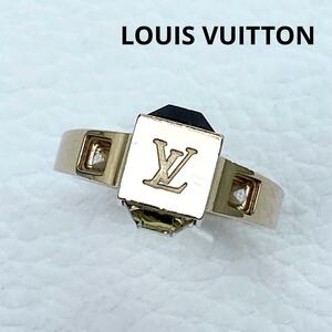 1 jpy ~ rare LOUIS VUITTON Louis Vuitton bar g gambling ring Gold M size 13 number ring jewelry Stone 