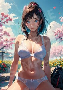 L53☆一点もの☆【A4 美女ポスター 高画質 光沢紙】グラビア セクシー イラスト かわいい 美少女 美人 巨乳 水着 アニメ ACG 漫画 カラフル