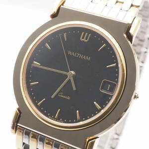  Waltham Ref,83390.25 WALTHAM Date кварц комбинированный черный чёрный циферблат boys для мужчин и женщин наручные часы [N5D0393-AR2