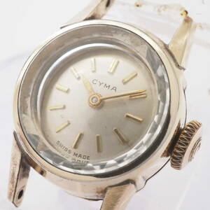 シーマ 6.9542.08 R433 CYMA PLAQUE OR LAMINE 20 MICRONS 手巻き ゴールド カットガラス レディース 女性 腕時計 フェイス[8305-AM4