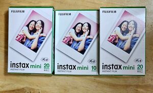 instax mini チェキフィルム 20枚 2パック&10枚 1パック