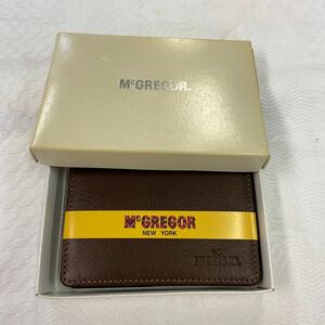 b104 マックレガー　McGREGOR 名刺入れ カードケース ブラウン　焦茶色　箱あり