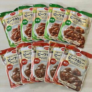 coop 生協 ビーフカレー 中辛 辛口 10食 牛肉の旨味 コープ レトルトカレー レトルト食品 備蓄 長期保存