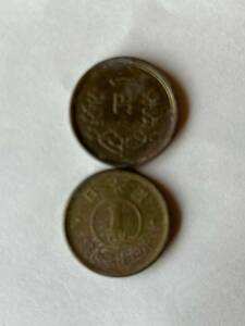 古銭　1円黄銅貨・小型50銭黄銅貨　60枚おまとめ