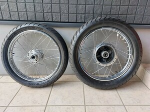 HONDA CB400FOUR front and back set new goods plating rim & plating spoke USED tire 400Four Honda wheel air cooling 