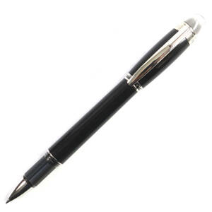 極美品▼MONTBLANC モンブラン スターウォーカー ホワイトスター キャップ式 ボールペン ブラック シルバー ドイツ製 メンズ 筆記確認済