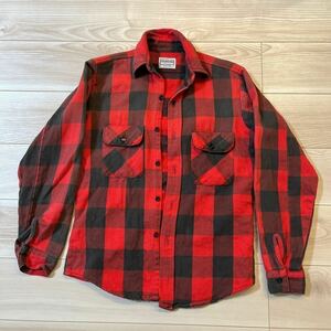 80s 90s ファイブブラザー FIVEBROTHER アメリカ製 USA製 ネルシャツ ブロックチェック 赤黒 ヴィンテージ ビンテージ ヘビーネル