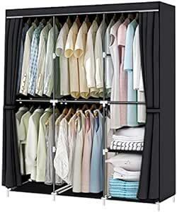 Rukasto гардероб с чехлом нетканый материал большая вместимость шкаф вешалка простой сборка тип одежда место хранения подставка компактный 