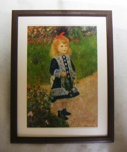 ◆ルノワール「子供の肖像,」オフセット複製・木製額付・即決◆
