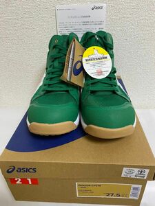 限定モデル asics アシックス WINJOB ウィンジョブ CP218 3E相当 カラー ケール×ホワイト 27.5cm