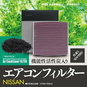 【即決】 エアコンフィルター NISSAN用 ノート E12系 マーチ K13系 ラティオ N17系 対応純正品番：AY684-NS018