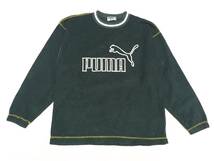 90’ｓオールド プーマ PUMA 90年代 パイル素材スウェット デカロゴ ロゴドン ビンテージ　　　vintage◯158　石_画像1