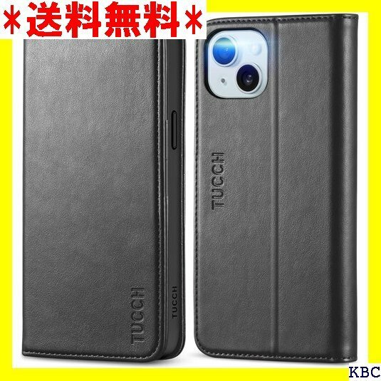 TUCCH iPhone15 Plus ケース 手帳型 Phone 15 Plus 6.7インチ 対応 ブラック 25