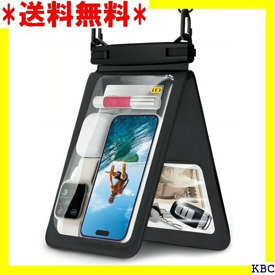 スマホ 防水ケース 新登場・2つバッグ IPX8認定 泉適用 iPhone/Android/Huaweiに対応 214