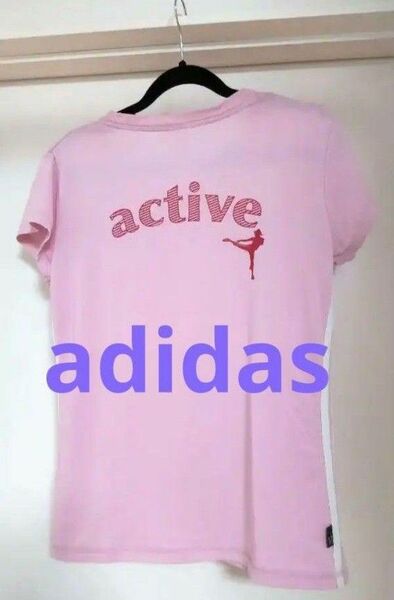 【最終価格!!】adidas ラメ入りロゴ Tシャツ