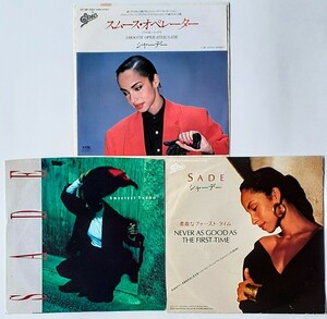 Sade ( car -te-) analogue 7inch single [ smooth *ope letter -] other, together 3 sheets [ domestic record 2 sheets, American record 1 sheets ] all all rice top 20 inside hit 