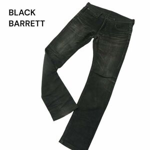 BLACK BARRETT ブラックバレット ニールバレット USED加工★ ストレッチ スキニー デニム パンツ ジーンズ Sz.1　メンズ 黒　A4B01758_4#R