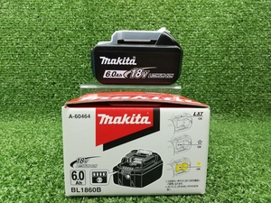 未使用 makita マキタ 18V 6.0Ah リチウムイオンバッテリー 雪マーク有 BL1860B ①