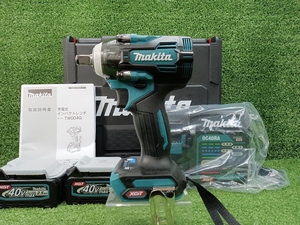 未使用 makita マキタ 40Vmax 充電式 インパクトレンチ 2.5Ah バッテリ2本 充電器 ケース付 TW004GRDX ④