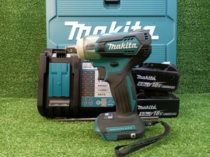 中古 makita マキタ 充電式 インパクトレンチ 18V 6.0Ah バッテリー2個 充電器 付 TW181DRGX