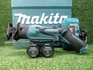 中古 makita マキタ 10.8V 充電式レシプロソー 1.3Ah バッテリー2個 充電器 付き JR101DW ②