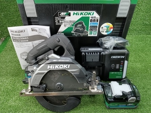 未使用 HIKOKI ハイコーキ 36V 165mm コードレスマルチボルト 丸ノコ 本体+バッテリー2個+充電器 黒 ブラック C3606DB(2XPSBZ)