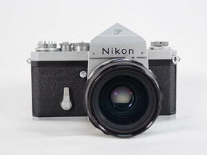 NIKON F NIKKOR-O.C Auto 1:2 f=35mm ニコン フィルムカメラ レンズ シャッター確認済み フィルター フード