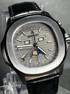  new goods JAPAN KRAFT Japan craft regular goods quarts wristwatch bijine Swatch sun & moon Japan Movement men's gunmetal 