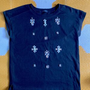 イマージュ 黒 ショート袖 Tシャツ